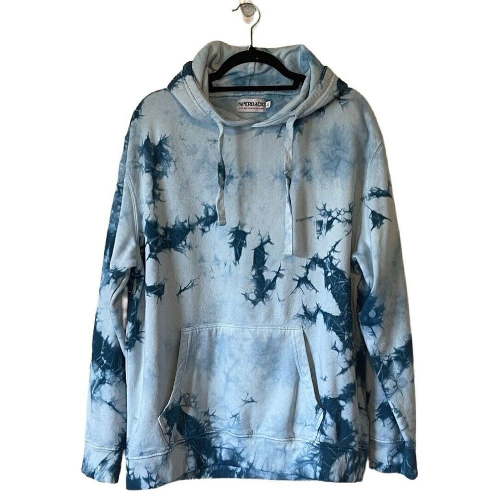 Paperbacks Blue Tie Dye Hoodie Size L